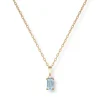 Anheng med topas og diamant 0,015ct