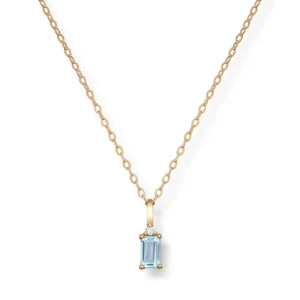 Anheng med topas og diamant 0,015ct