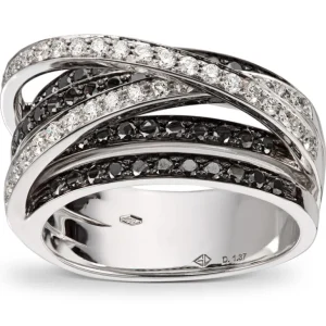 Black and white diamantring