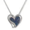 Diamant hjerte med safirer