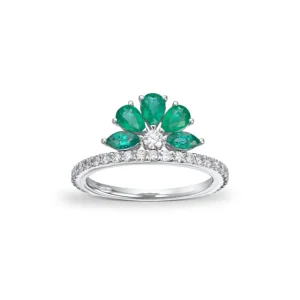 Diamant- og smaragdring – One of a kind