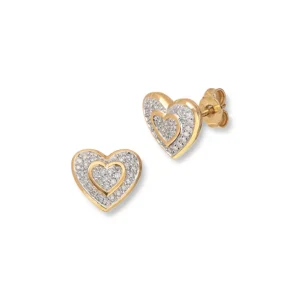 Diamant øredobber hjerte 0,25 ct.