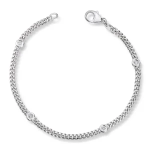 Diamantarmbånd 0,10 ct. panser