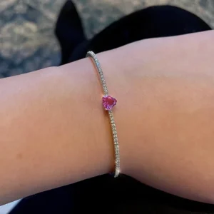 Diamantarmring safir