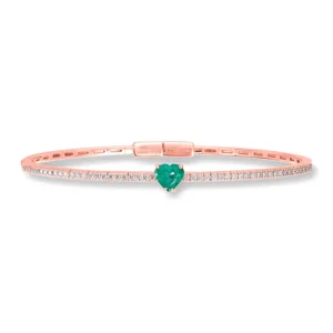Diamantarmring smaragdhjerte