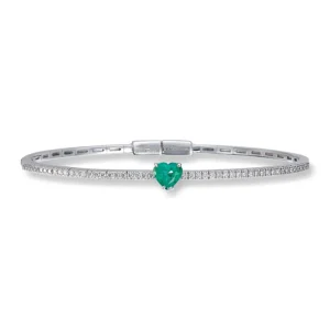 Diamantarmring smaragdhjerte