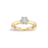 Diamantring 0,25 ct. gult gull