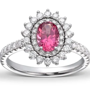 Diamantring 0,64 ct med rosa safir – One of a kind