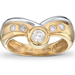 Diamantring design 0,40 ct.