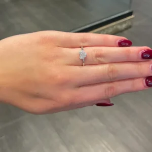 Diamantring hjerte 0,12ct.