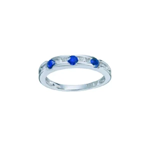 Diamantring med safir