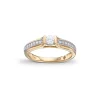 Diamantring 1-stens med sidestener