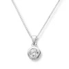 Enstens anheng 0,90 ct. med diamanter på siden