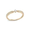 Enstens diamantring med sidestener