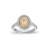 Fancy yellow diamantring oval – One of a kind