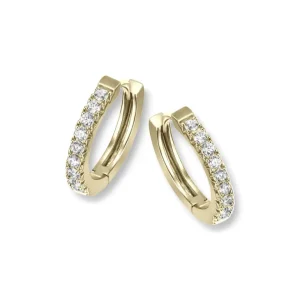 Forgylte øreringer med cubic zirkonia
