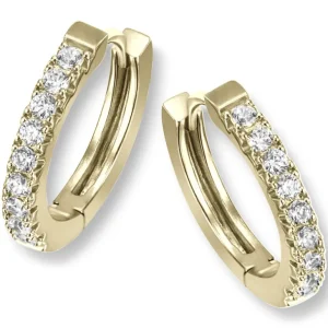 Forgylte øreringer med cubic zirkonia