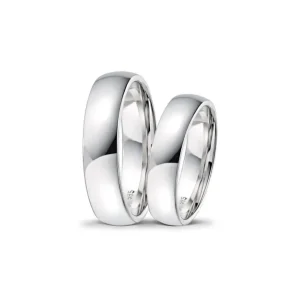 Giftering – hvitt gull – 5 mm