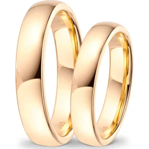 Giftering i gult gull – 4 mm