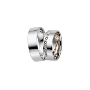 Giftering i hvitt gull – 6 mm