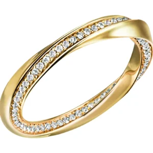 Giftering m diamanter 0,49ct.