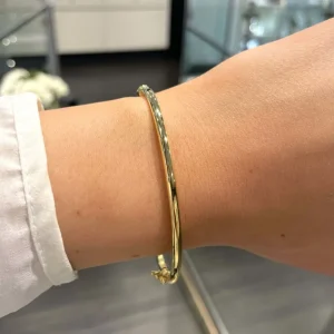 Gull armring 4 mm