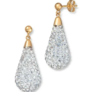 Gull øredobber cubic zirkonia dråper