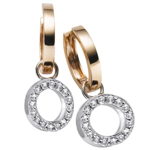 Gull øreringer diamant