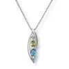 Gullanheng diamant, peridot og topas