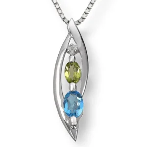 Gullanheng diamant, peridot og topas