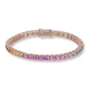 Gullarmbånd «Rainbow saphire»
