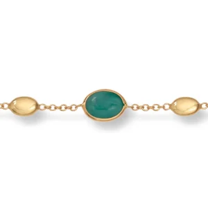 Gullarmbånd smaragder – Cabochon