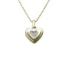 Gullhjerte med diamant