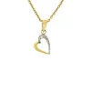 Gullhjerte med diamant