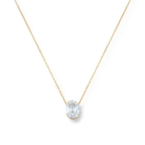 Gullkjede med cubic zirkonia sten