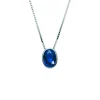 Gullkjede med oval safir