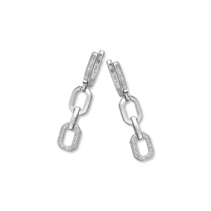 Hengende ørepynt i sølv med Cubic zirkonia