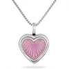 Hjerte medaljong – Liten rosa
