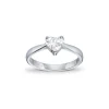 Hjerteslipt diamantring 0,70 ct.
