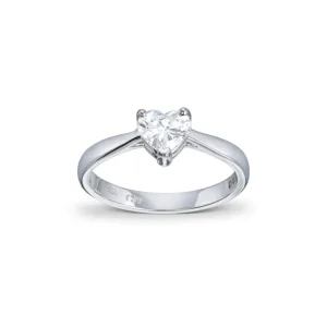 Hjerteslipt diamantring 0,70 ct.