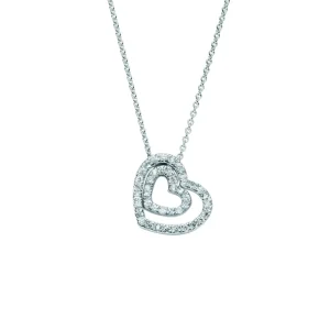 Hjertesmykke med cubic zirkonia