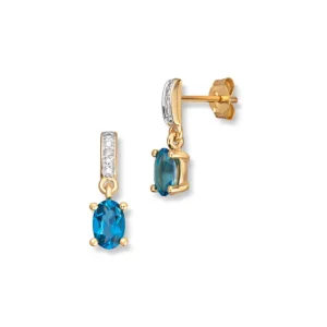 London blue øredobber 0,08 ct.
