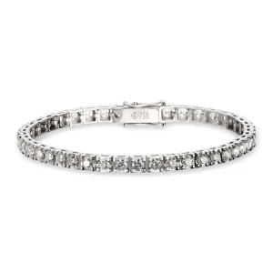 Luksus tennisarmbånd 4,50 ct i hvitt gull