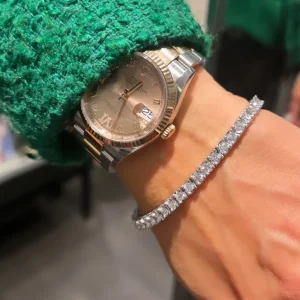 Luksus tennisarmbånd 5,06 ct i hvitt gull