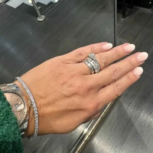 Luksus tennisarmbånd 1,56 ct i hvitt gull