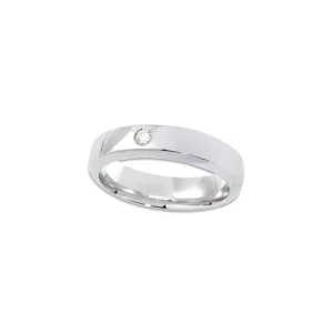Massiv giftering med diamant
