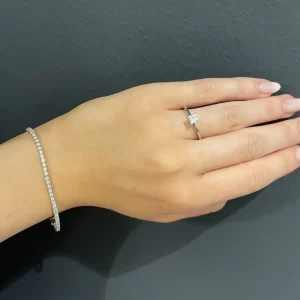 Princess cut 0,40ct. TW-Si