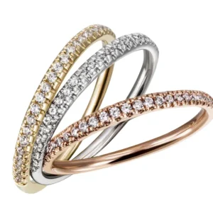 Rekkering – 0,18 ct. roségull