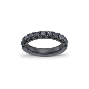 Rekkering med sorte diamanter 1,61ct