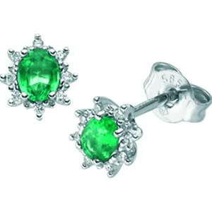 Rosettørepynt Smaragd 0,05 ct.